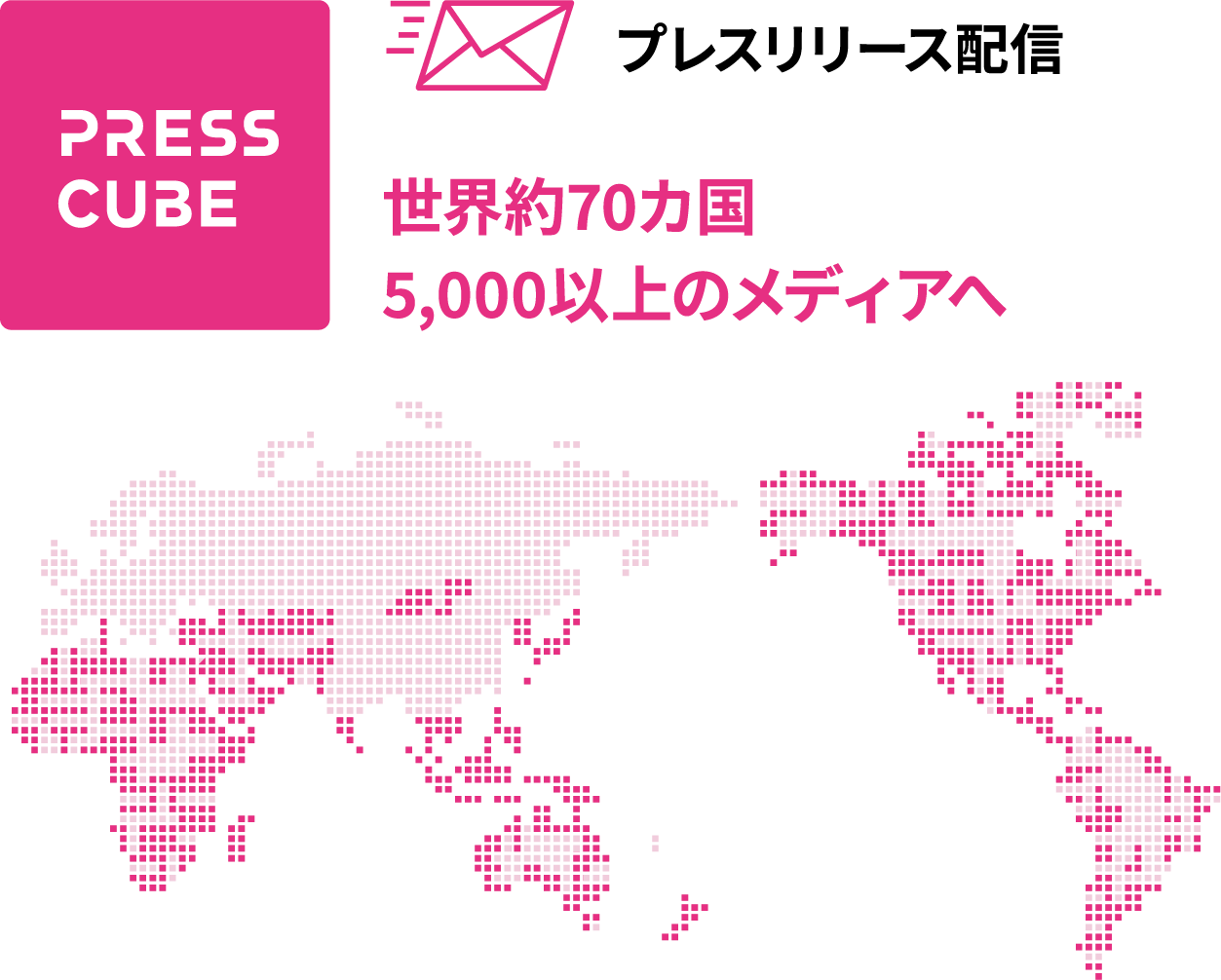 世界約70カ国 5,000以上のメディアへ